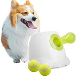 Shopipistic Automatic Ball Throwing Machine for Dogs, Dog Toys and Cat Toys Interactive for Fun Activities, Ball Launcher Thrower Machine, Pets Boredom Killer Device with 3 Tennis Balls- Model Mini