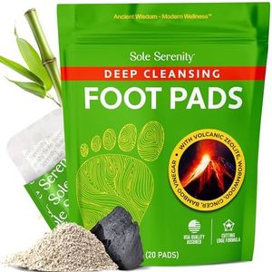 Sole Serenity Foot Pads - Zeolite Mineral, Ginger Root, Wormwood, Bamboo Vinegar, Foot Spa for Achy Feet