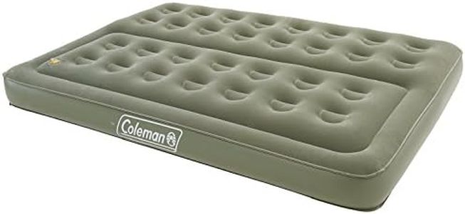 Coleman Comfort Double Flocked Surface Inflatable Camp Air Bed - Green, 188 x 137 x 22 cm