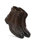 Harrytech London High Ankle Leather Boots for Men - [Brown] [13uk]