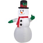 3.5 Foot Snowman with Tophat and Scarf LED Airblown Inflatable