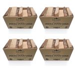 Log-Barn Kiln Dried Oak Logs for Pizza Ovens, BBQs & Small Camping Stoves - 4 x 3KG Box, Perfect for Wood-Fired Cooking, Smoking Meat & Grilling stick shaped wood chips