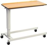 NRS Healthcare EasyLift Overbed / Over Chair Table Beech N43553 - Standard Base, Extra Low