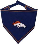 Pets First NFL Denver Broncos TIE Bandana, Large/X-Large. Dog Bandana Scarf Bib for Pet Cat Dog. The Ultimate Game-Day, Party Bandana (DEN-3550-L-XL)