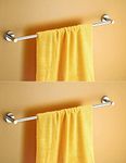 iSTAR Heavy Round Stainless Steel 24 Inch Towel Rod Towel Rack for Bathroom Towel Bar Hanger Stand Bathroom Accessories