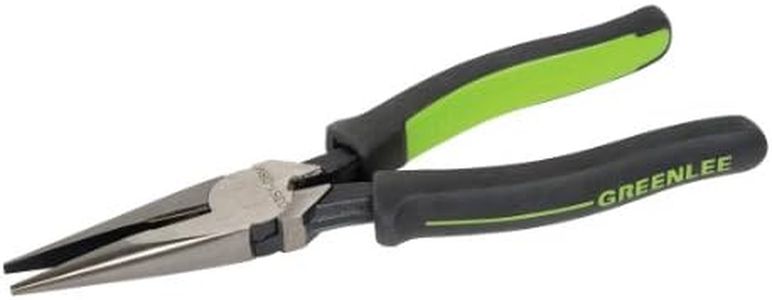 Greenlee 0351-08M Long Nose Pliers/Side Cutting, Molded Grip, 8"