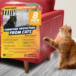 Panther Armor 8-Pack Furniture Protectors from Cats Scratch - Couch Protector for Cats - Anti Cat Scratch Furniture Protector - Couch Guards for Cats