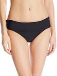 ATHENA Women's Finesse Banded Bikini Bottom, Black, 10