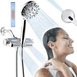 JONKEAN Dual Filtered Shower Heads for Hard Water, Multi-Functional High Pressure Shower Head with Filter, Filtered Shower Head with Hand held Spray Combo (Chrome)
