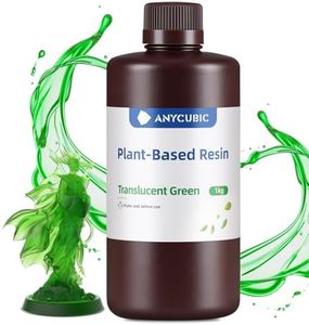 ANYCUBIC 3D Printer Resin with Low Odor and Safety, 405nm UV Plant-Based Rapid Resin with High Precision and Quick Curing for LCD 3D Printing (Clear Green, 1000g)