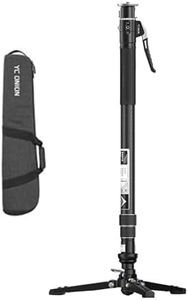 YC Onion Pineta Pro Carbon Fiber Monopod with Pedal Base, Light Stand Lightweight Travel Monopod with Quick Release Plate for Sony Canon Nikon DSLR Cameras, Gimbal and etc Max Load 11lb/5Kg