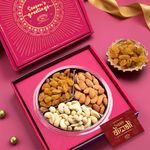 Healthy Treat Diwali Shagun Gift Hamper | Dry fruit Gift Box with Diwali Greeting Card | Diwali Gift Hampers | Dry Fruit Diwali Gift Box | Wholesome Corporate Gifting | Healthy Dry fruit Diwali Gift Hamper for Gifting