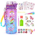 Gifts for 5 6 7 8 9 Year Old Girls Boys: Arts and Crafts for Kids Age 8-10 Water Bottle Birthday Present for 5-11 Year Old Girl Toys Age 4-12 Unicorn Toy with Diamond Art Stickers Craft Sets for Girl