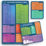 Air Fryer Cooking Guide Magnet by Linda’s Essentials - Must Have Air Fryer Accessories, Air Fryer Cheat Sheet Magnet, Quick Reference Guide for Cooking and Frying, Air Fryer Cooking Times Chart