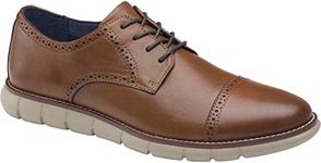 Johnston & Murphy Milson Cap Toe, Tan Full Grain Leather, 11 US