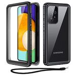 Beeasy for Samsung A52s 5G/A52 Case Waterproof IP68 Shockproof Dustproof, Galaxy A52s Case Built-in Screen Protector, 360 Full Body Protective Heavy Duty Front and Back Tough Phone Case Black