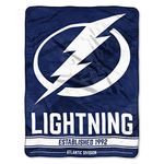 Northwest NHL Tampa Bay Lightning Unisex-Adult Micro Raschel Throw Blanket, 46" x 60", Break Away