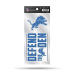 Rico Industries NFL Detroit Lions Double Up Die Cut 2-Piece Sticker Sheet