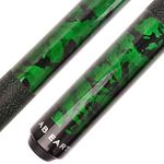 AB Earth 58 inch Hand-Painted Series 2-Piece Billiard Pool Cue Stick with Irish Linen Wrap (Green, 19oz)