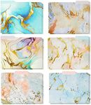 Paper Junkie 12 Pack Letter Size Decorative Marble File Folders with 1/3 Tabs, Pink, Blue, Gold Foil (9.5 x 11.5 in)