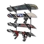 StoreYourBoard Adjustable Snowboard Storage Rack, Wall Mount 4 Board Display