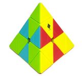 Cubelelo Drift Pyraminx Stickerless Magic Speedcube Puzzle Toy | Triangle Pyramid Shape Speedy Stress Buster Brainstorming Cubic Puzzle | Suitable for Boys Girls Kids Adults