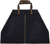 ROTHCO Backwoods Wax Canvas Log Carrier, Indoor/Outdoor Firewood Bag - Black