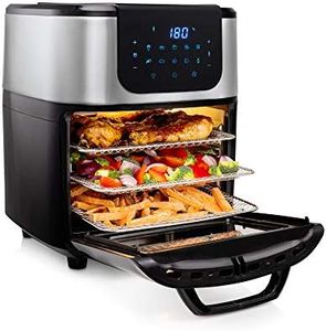 Princess 2-in-1 Air fryer Oven DeLuxe - 62.2% less energy use- 11 L capacity - 1800W - 65-200°C - 10 programmes - Incl. rotating basket - Rotating spit - 3 baking trays/crumb tray - Handle - 182075