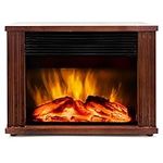 DONYER POWER Mini Electric Fireplace 1500W Tabletop Fireplace Heater Protable, Wood Fram