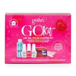 Gelish MINI Go Kit - Complete Gel Polish Set for DIY Manicure & Pedicure with Limited Edition Red Pocket LED Light for At-Home Salon Quality Nails.