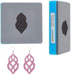 SUPERDANT Hollow Leaf Earring Leather Wooden Die Cut Flower Dangle Earrings Cutting Dies Leather Craft Cutting Machine Faux Leather Dies for Women Girls Jewelry DIY Crafts