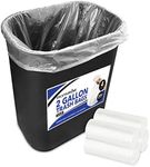 Stock Your Home Clear 2 Gallon Trash Bag (200 Pack) Un-Scented Small Garbage Bags for Bathroom Can, Mini Waste Basket Liner, Plastic Liners for Office Trashcan and Dog Poop, Bulk Household Supplies