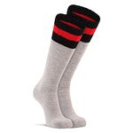 FoxRiver Men's Outdoorsox Over the Calf hiking socks, Grey, L