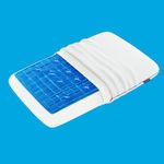 Technogel Deluxe Cooling Gel Pillow – Neck & Shoulder Pain Relief, Odorless Memory Foam, Cool Sleep for Stomach & Back Sleepers, Standard Shape with Washable Cooling Cover, Medium Firmness