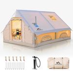 8-10 Person Inflatable Camping Tents,129 Square Large Inflatable Tent,Easy Setup Tents for Camping with Hand Pump,Portable Glamping Tent for Outdoors