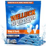 WELLUCK 20 Packs RV Toilet Treatment Drop Ins, Holding Tank Deodorizer for RV Camper Marine Portable Toilet Porta Potty, Camping Toilet Chemicals for Breaking Down Waste, 20 Month Septic Tank Supply