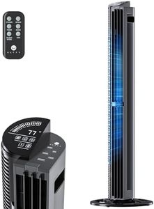 U ULTTY Tower Fan for Bedroom, 30ft/s Velocity Quiet Floor Fan, Oscillating Fans for Indoors with 6 Speeds, 4 Modes, Remote,15H Timer, Standing Fans, 40 inch Bladeless Fan for Home, Living Room, Black