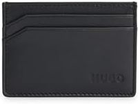 HUGO Mens Subway S Card Embossed-Logo Card Holder in Leather