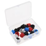 SING F LTD 10 Pairs of Memory Foam Earbuds Tips for Most Earphone 4.5-5.5mm with Storage Box Blocking Out Ambient Noise 4 Colors Black Red Blue Grey Replacement