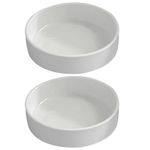 SUPVOX Mini Brazil Lucky Wood Holder, 2pcs Plant Dish Plant Saucers, Desktop Plants Holder, Office Bonsai Pot Saucer Pot Trays For Hydroponic Tree Stump White