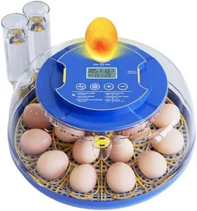 Articasting Incubators for Hatching Eggs, 18 Egg Incubator with Automatic Egg Turning and Humidity Control, Incubator for Chicken Eggs with 2 Size Trays, Egg Candler, Hatch Days, Blue