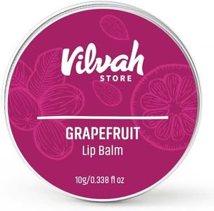 vilvah STORE Grapefruit Lip Balm | For Dry Damaged And Chapped Lips | Moisturizing Lip Balms | Enriched With Shea Butter, Unrefined Beeswax & Essential Oils | 10G (Multicolor )