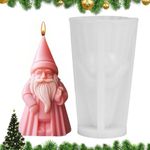 Shoppeecity Christmas Tree Candle Mold I 3D Fondant Silicone Scented Wax Mould I santa Cluse Molds for Candle Making Xmas Pine Tree | Succulent Molds | Handmade Candles Making | for DIY Handmade Chocolate Mousse Dessert Soap Cake Aromatherapy Resin Art Craft Making Home Party Decoration(Santa Cluse A)