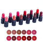 BIOMUNI Ayurvedic & Natural Creamy Matte Lip Hydrating & Moisturizing Minis Lipsticks Set for Women | Jojoba, Castor and Rosemary Oil With Vitamin E | Proudly the Biggest Mini Lipstick Combo Pack