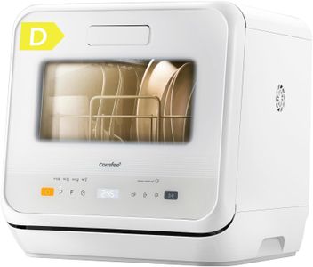 COMFEE Tabletop Dishwasher – Compact White Countertop Dishwasher