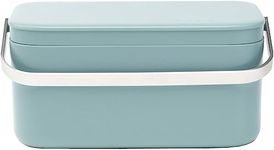 Brabantia 117565 Small Worktop Food Caddy with Handle - Mint, 12.7 x 22.1 x 10.7 cm