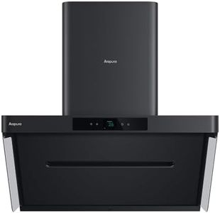 Arspura P1 Range Hood 36 Inch, Wall Mount Smart Kitchen Vent Hood with IQV Smoke Capture, Ultra Quiet BLDC Motor, PM2.5 Monitoring, 4-Speed Gesture Control, LED Lights