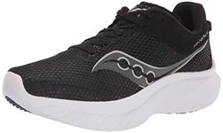 Saucony Women's Kinvara 14 Running Shoe, Black/White, 8.5M US