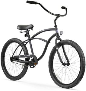 Firmstrong Urban Men's Beach Cruiser Bike, Single Speed Bicycle, 24 Inch Wheels, Matte Black