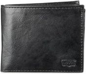 Levi's Men's Extra Capacity Slimfold Wallet, Charcoal Black, One Size